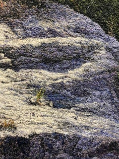 Contemporary Framed Embroidery, 22.75 x 21.75 in, Carol Shinn, Gentle Waters