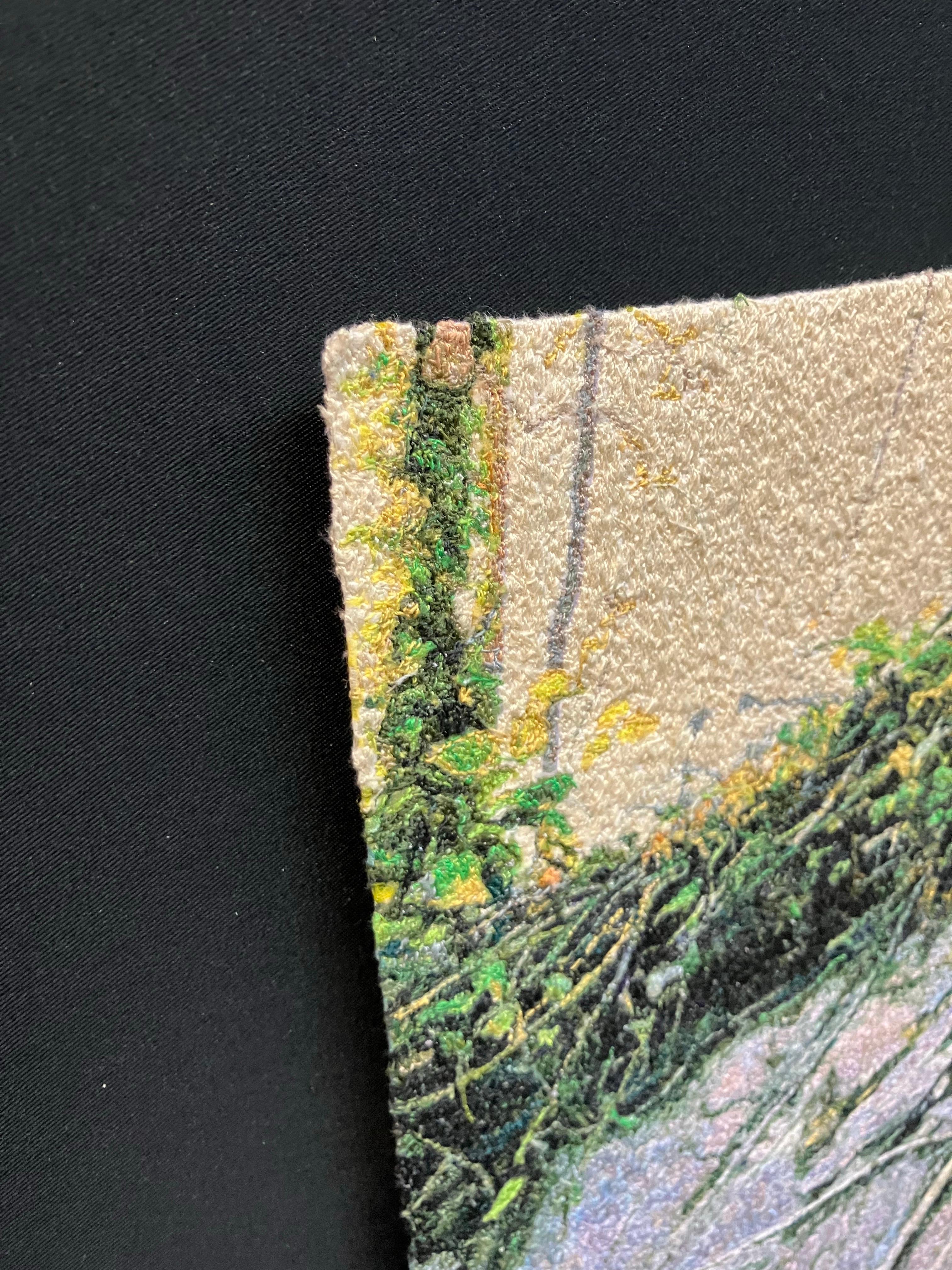 Raíces en la piedra, Carol Shinn, 2018, Bordado enmarcado, Fotorrealismo, Textil en venta 9
