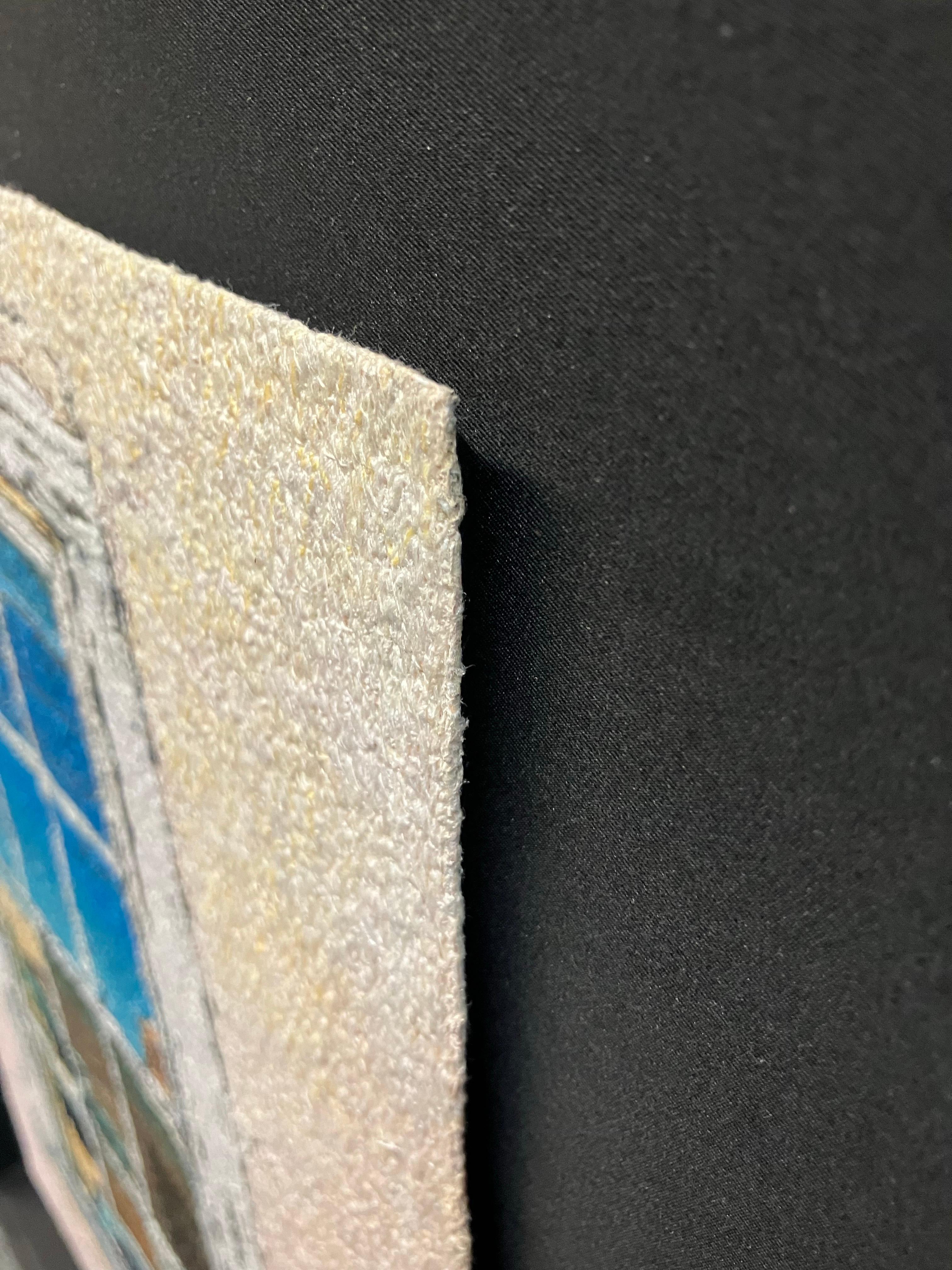 Reflejos de ventana, Carol Shinn, 2016, Bordado enmarcado, Fotorrealismo, Hilo en venta 5