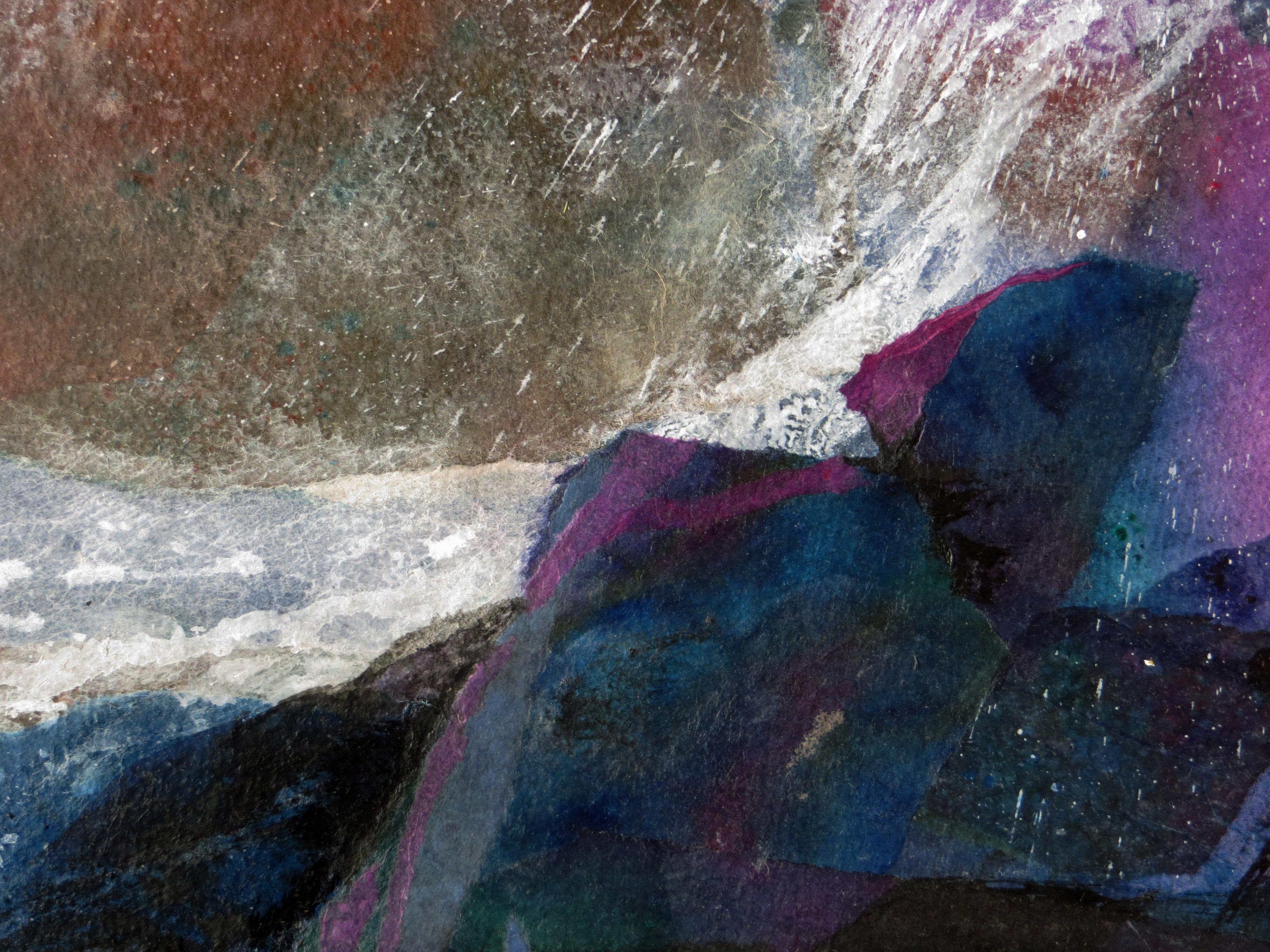 Mer bleue - Impressionnisme Painting par Carol Sideman