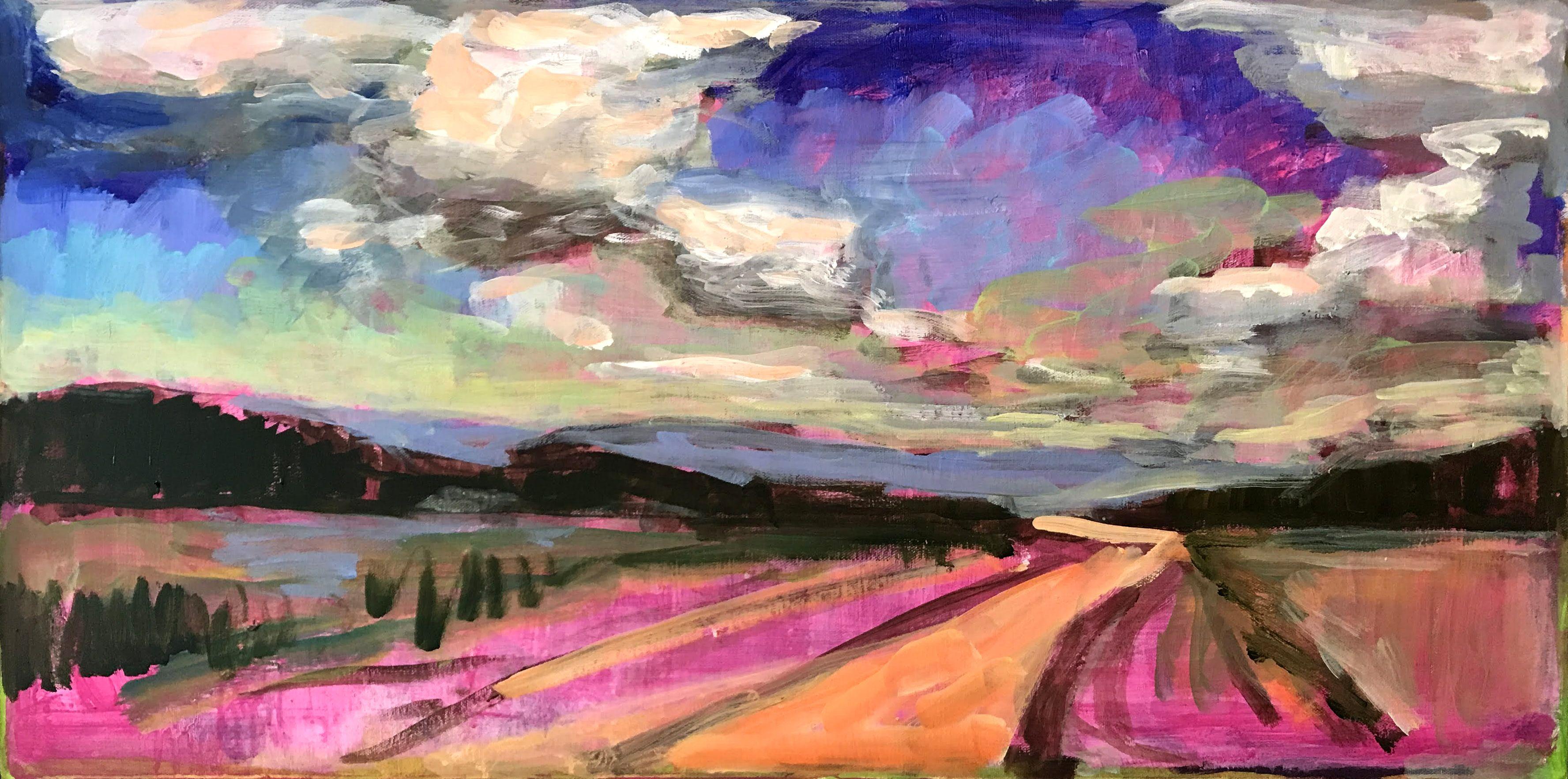 Strada per il Paradiso, Pittura, Acrilico su tela - Painting di Carol Steinberg