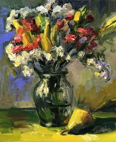 Gigli non aperti, Pittura, Olio su pannello MDF