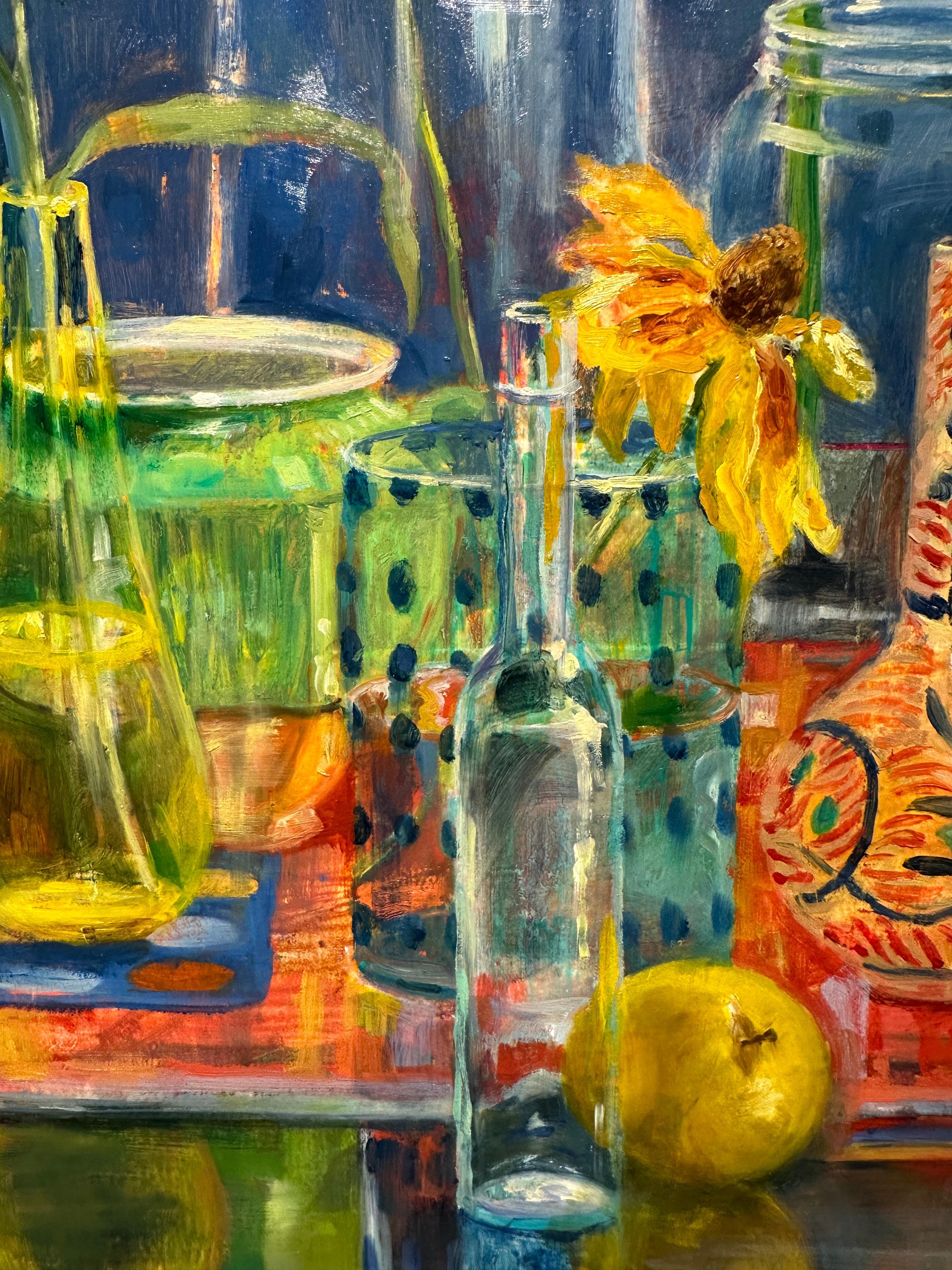 Ontario Summer Painting - Colorful Impressionist Still Life, Oil Painting For Sale 2