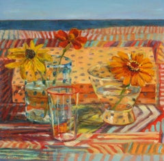 September Patterns - Colorful Impressionist Still Life Oil Painting