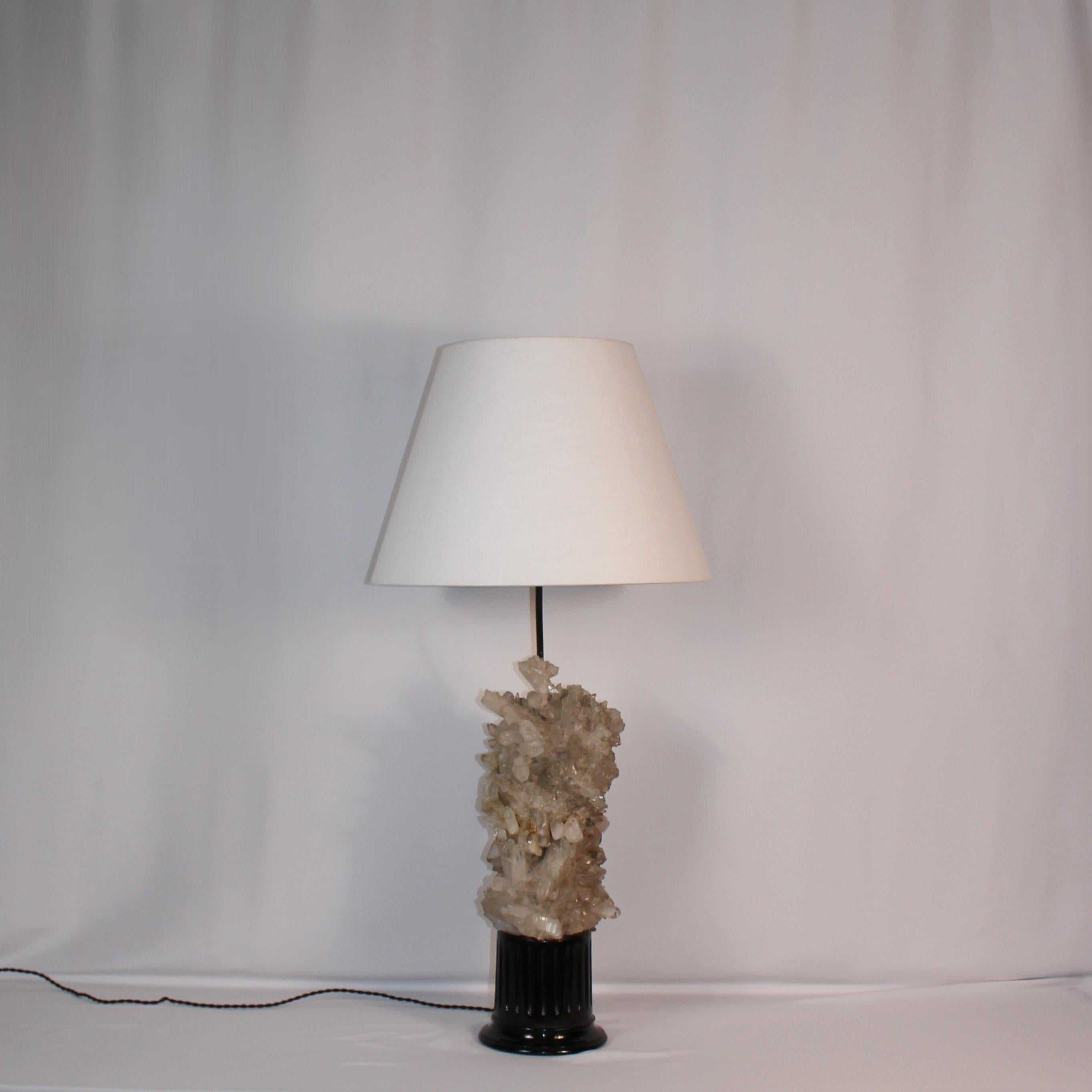 Américain Lampes de table cristal brut Carol Stupell en vente