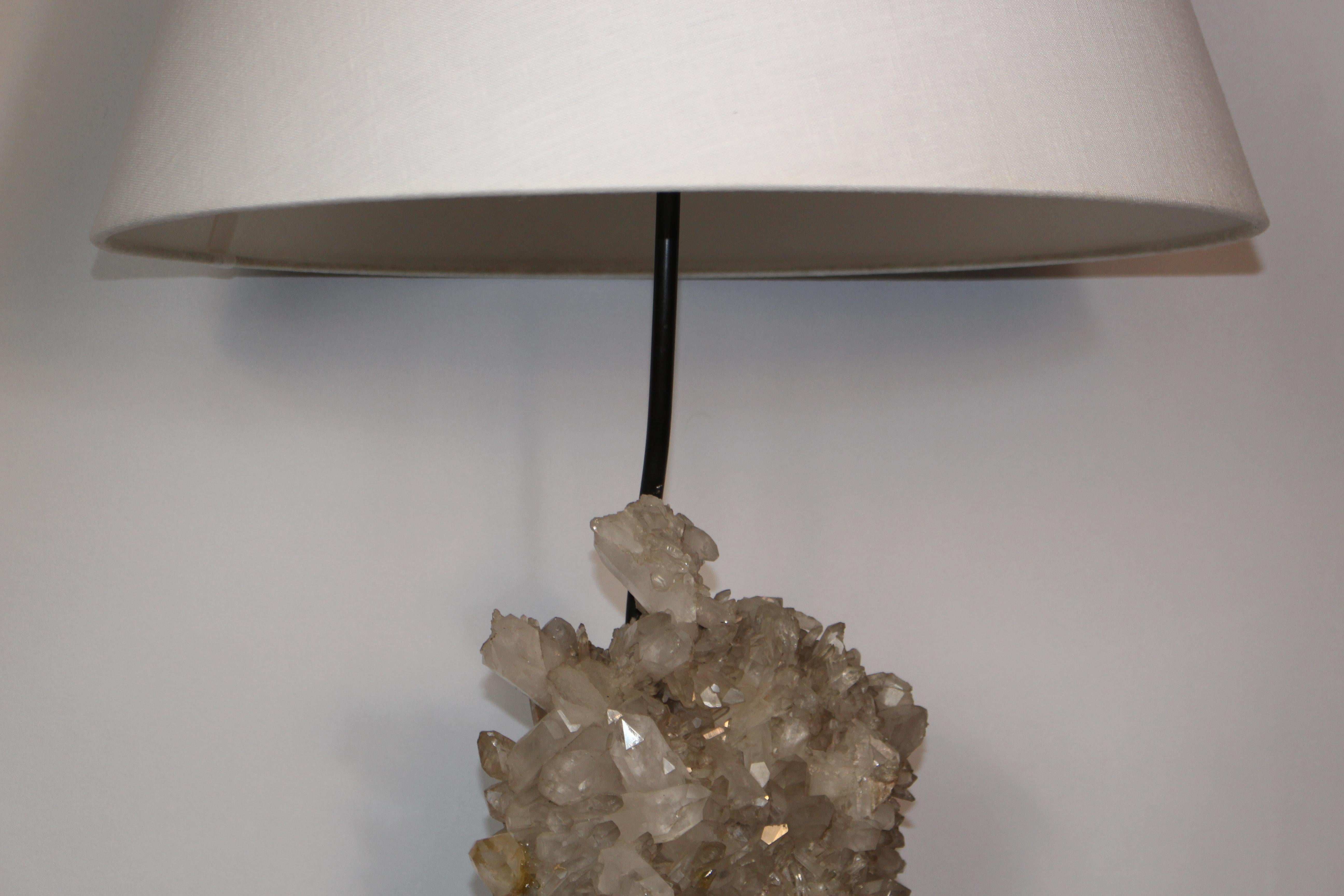 20ième siècle Lampes de table cristal brut Carol Stupell en vente