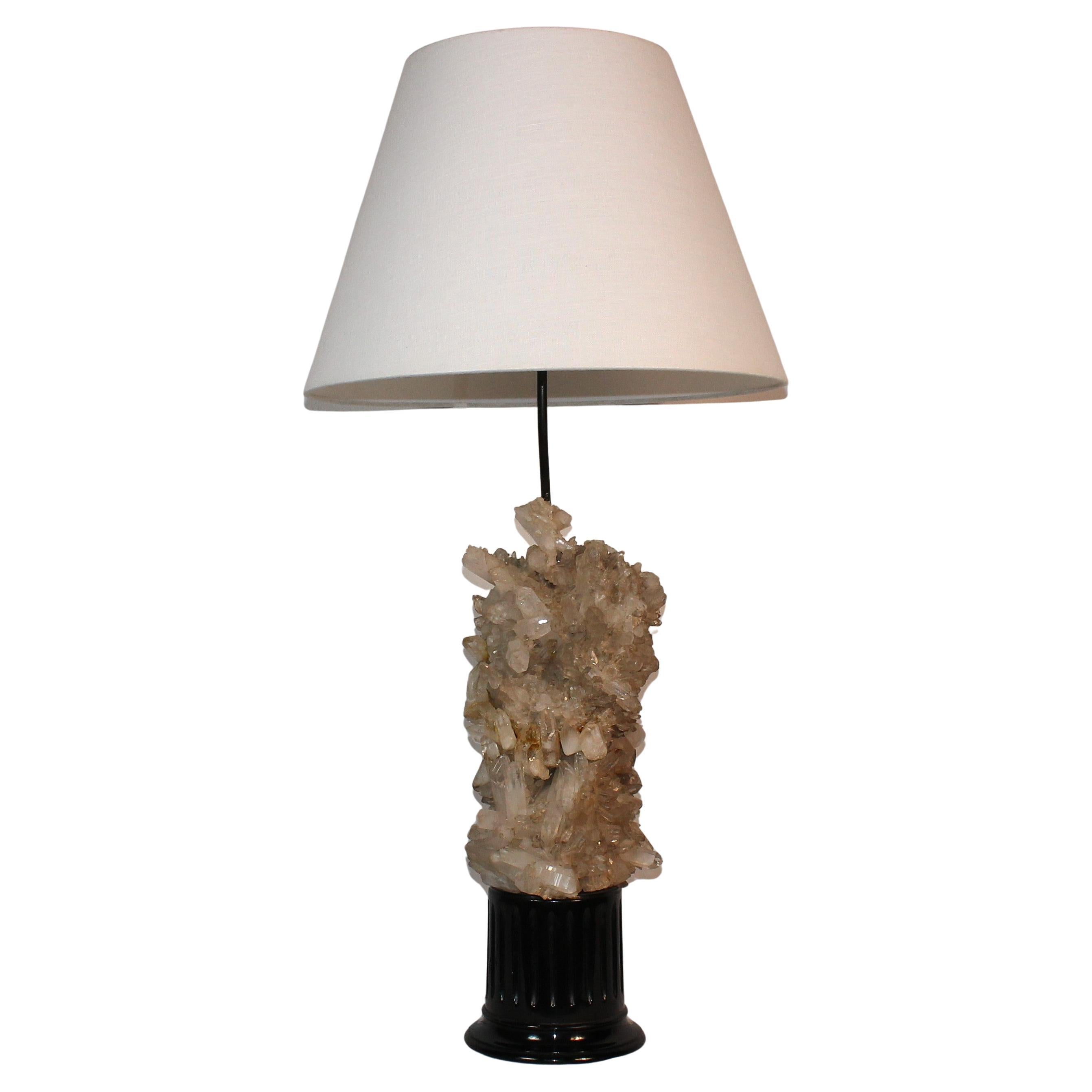 Lampes de table cristal brut Carol Stupell en vente