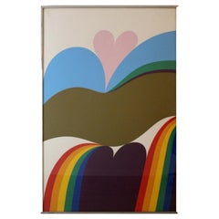 Carol Summers Heartrise Vintage Modern Silkscreen Signed 51/75 Framed, 1970s