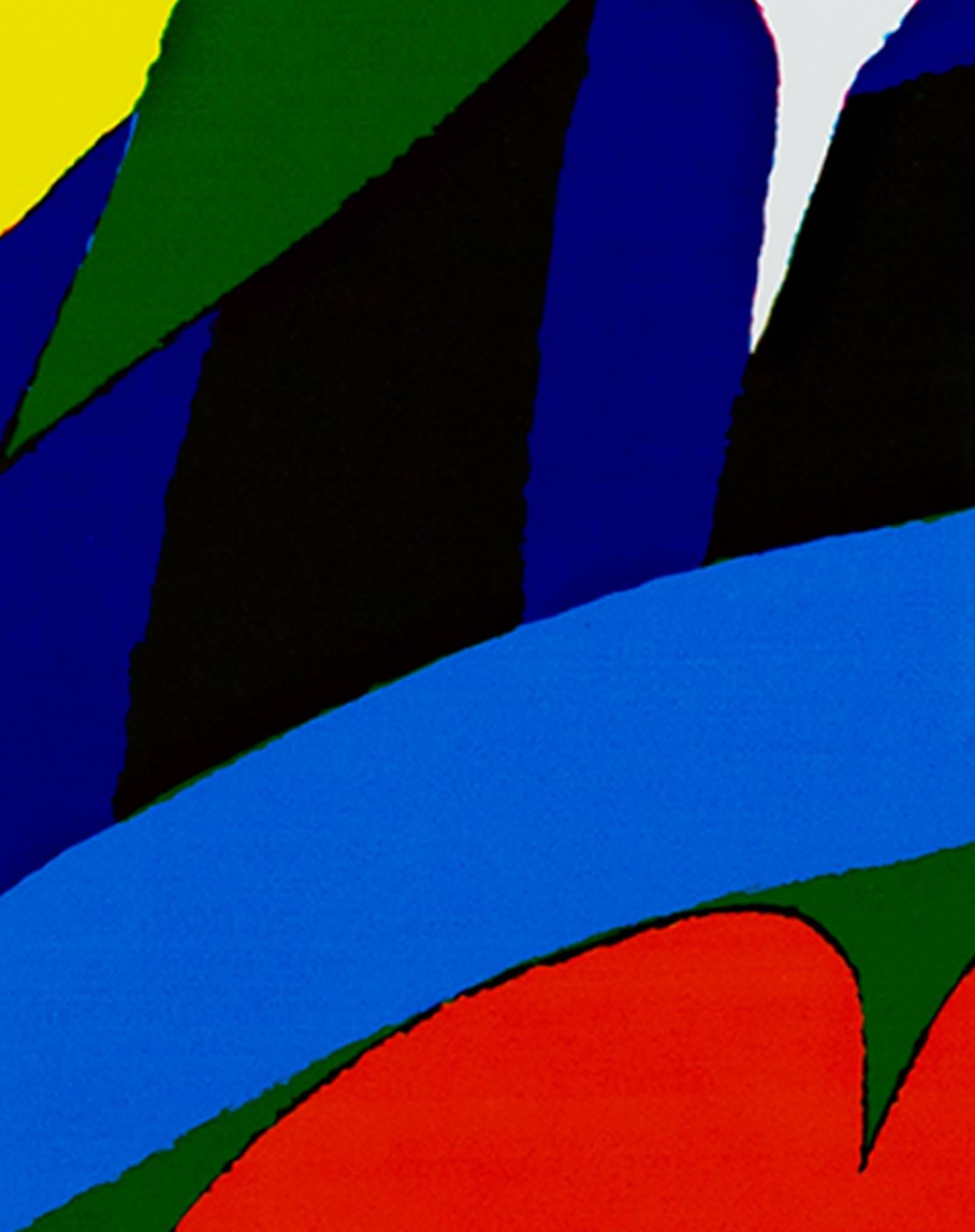 « Acquacaliente », sérigraphie de paysage coloré signée par Carol Summers en vente 3