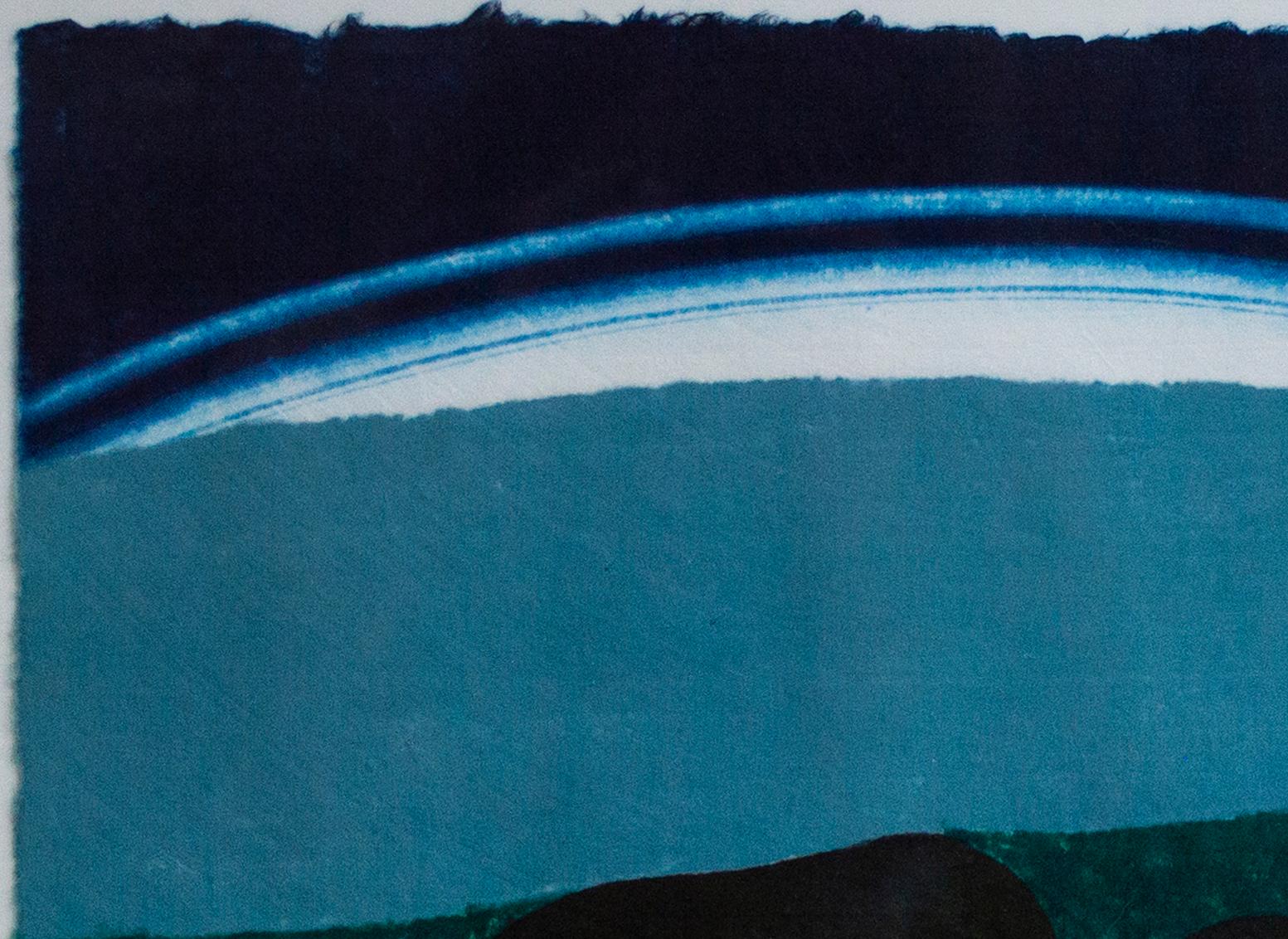„Arroyo“, Holzschnitt und Monotypie-Landschaft, signiert von Carol Summers im Angebot 4