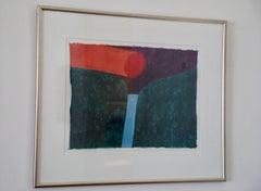 Carol Summers Woodblock Print on Japanese Paper, Corinth Canal