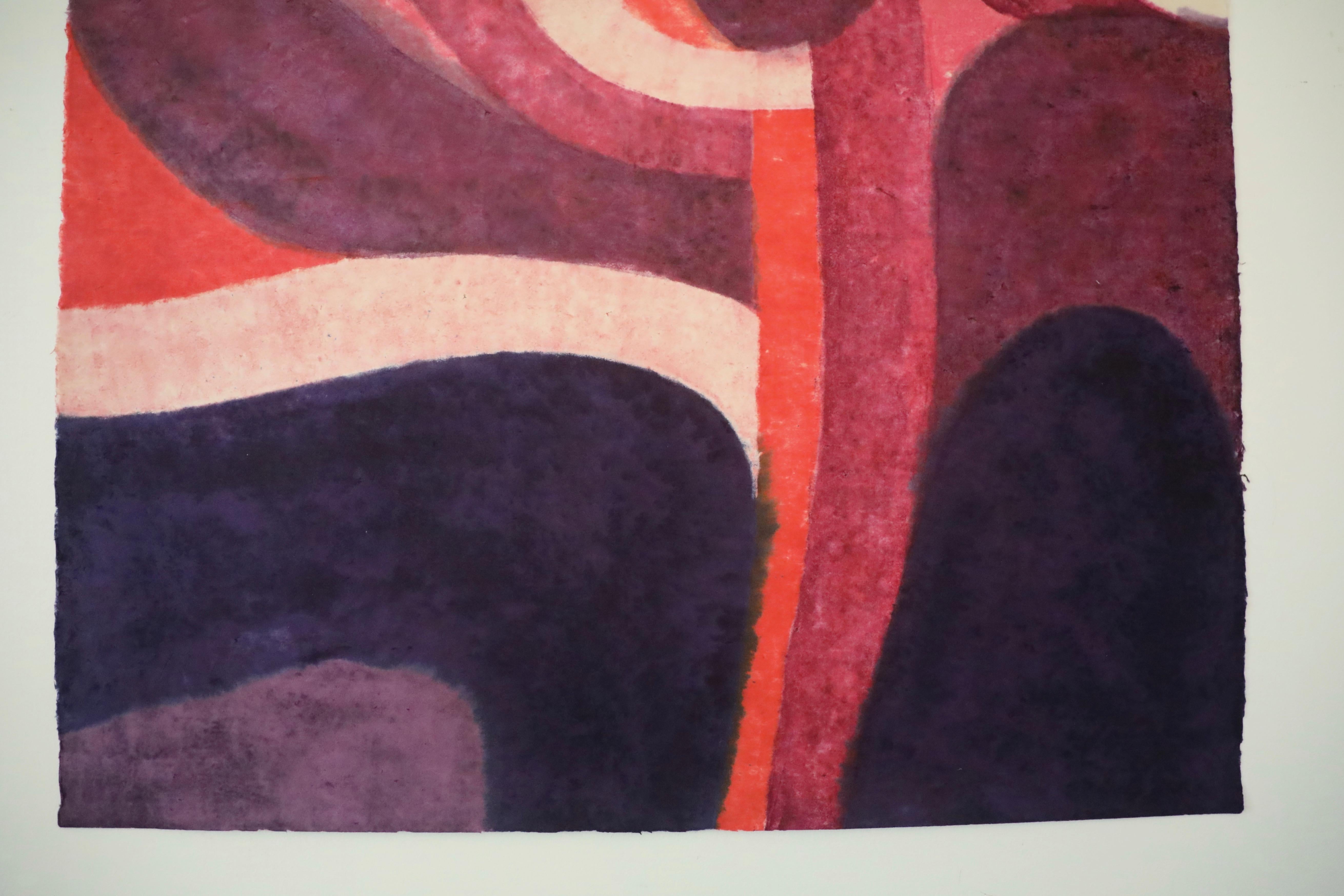 Carol Summers Woodblock Print on Japanese Paper, La Terra Trema 6