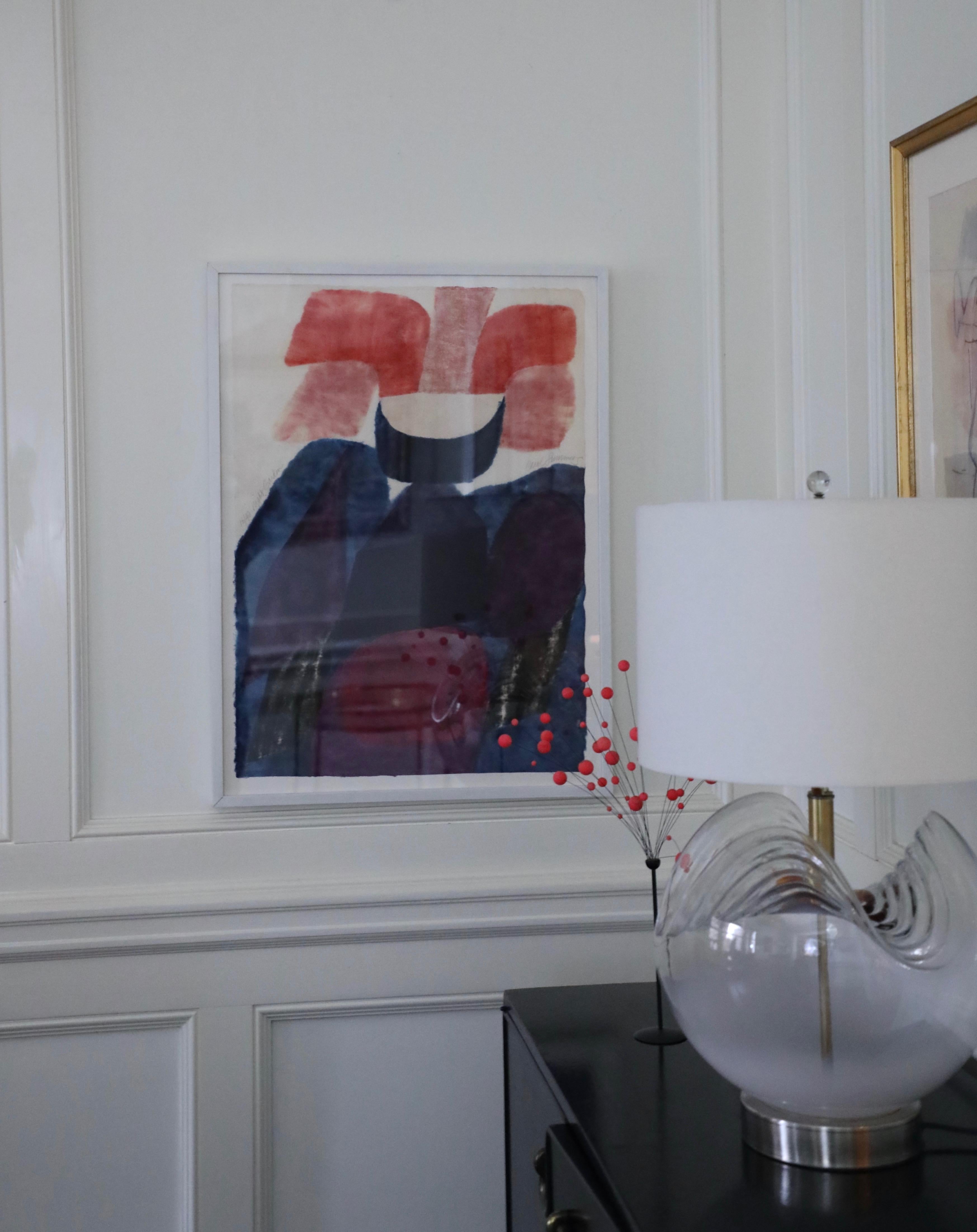 Carol Summers Woodblock Print on Japanese Paper, Night Garden For Sale 5