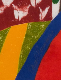 "Chamba Bamba, " Original Color Woodcut signed by Carol Summers