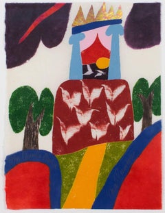 "Chamba Bamba, " Original Color Woodcut signed by Carol Summers