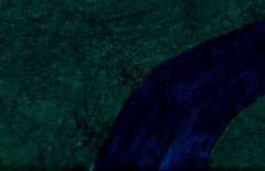 "Farewell, " Sunset Landscape Woodcut by Carol Summers