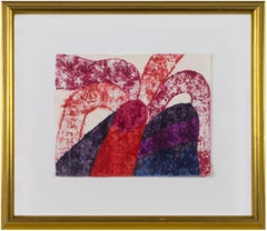 "Paricutin (Volcano in Michoacan, Mexico)" Woodcut & Monotype signed by Summers