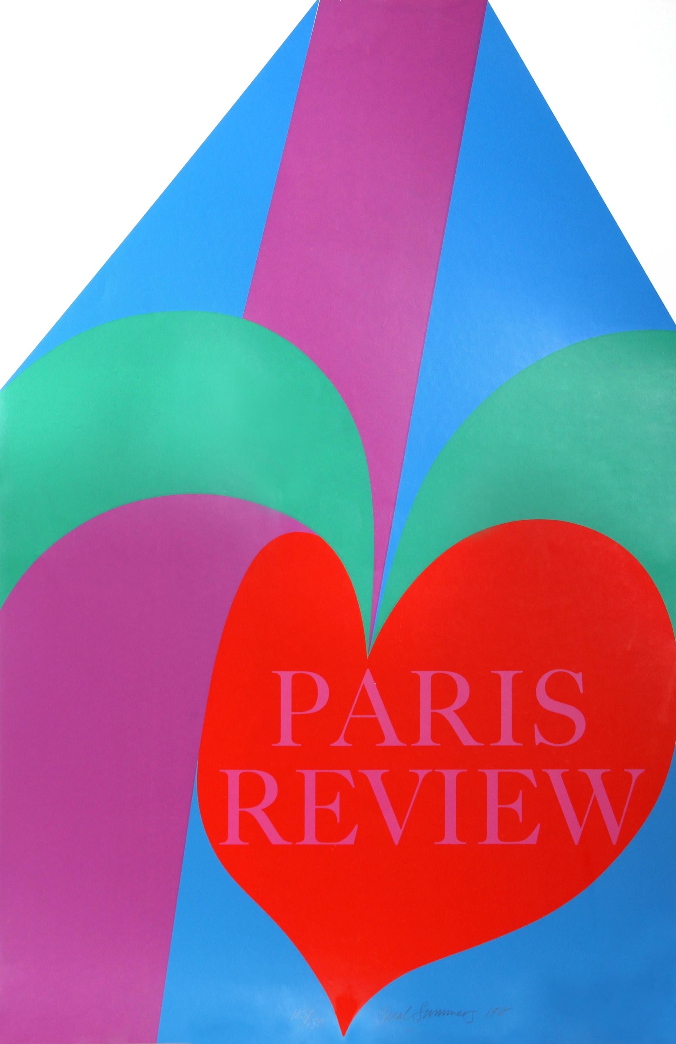 Artist: Carol Summers, American (1925 - )
Title: Paris Review
Year: 1968
Medium:	Silkscreen on Glossy Stock, Signed and Numbered in Pencil
Edition: 150
Size: 38 in. x 25 in. (96.52 cm x 63.5 cm)