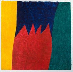 "Red, Yellow, Blue & Green," Color Woodcut & Monotype signed by Carol Summers