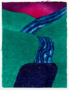 'Tuolomne Sunrise' color woodblock print signed by Carol Summers