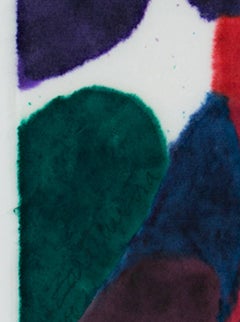 "Zarathustra, " Abstract Volcano Woodcut signed by Carol Summers