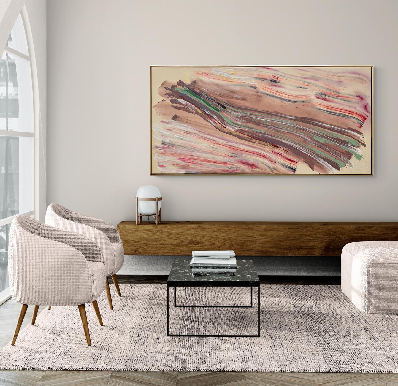 Peppermint - contemporary, gestural, abstract, acrylic on canvas For Sale 11