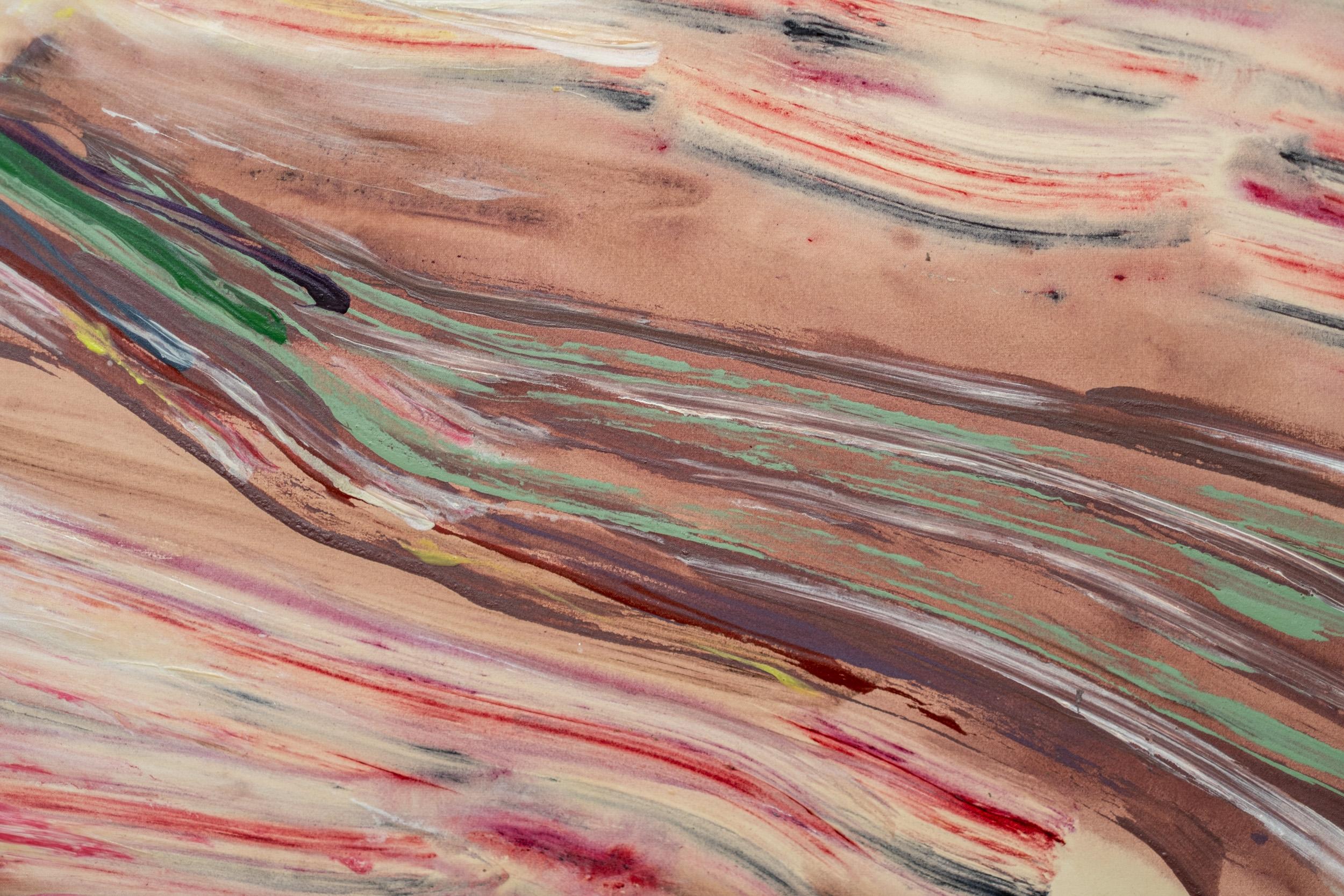 Peppermint - contemporary, gestural, abstract, acrylic on canvas For Sale 2