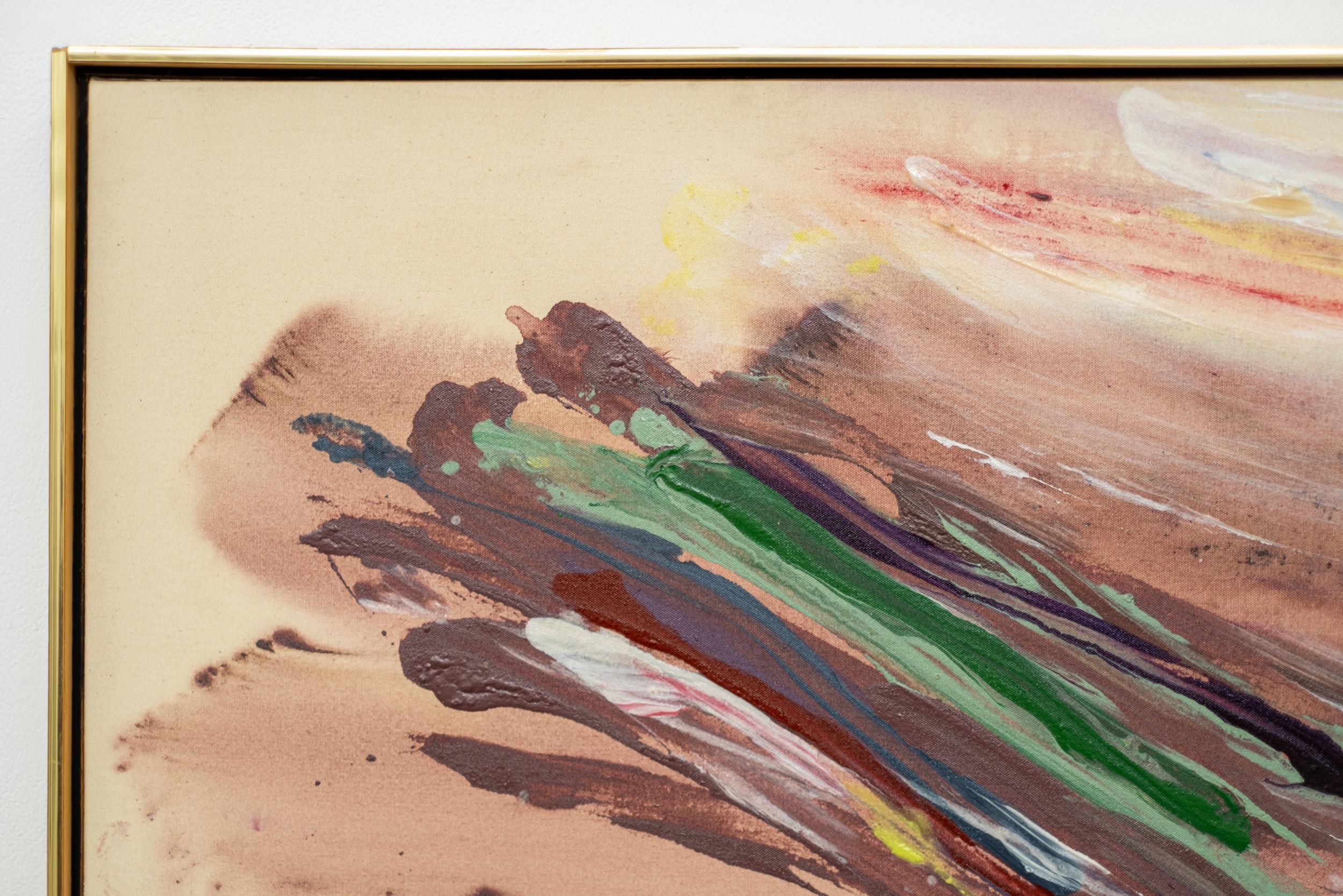 Peppermint - contemporary, gestural, abstract, acrylic on canvas For Sale 3