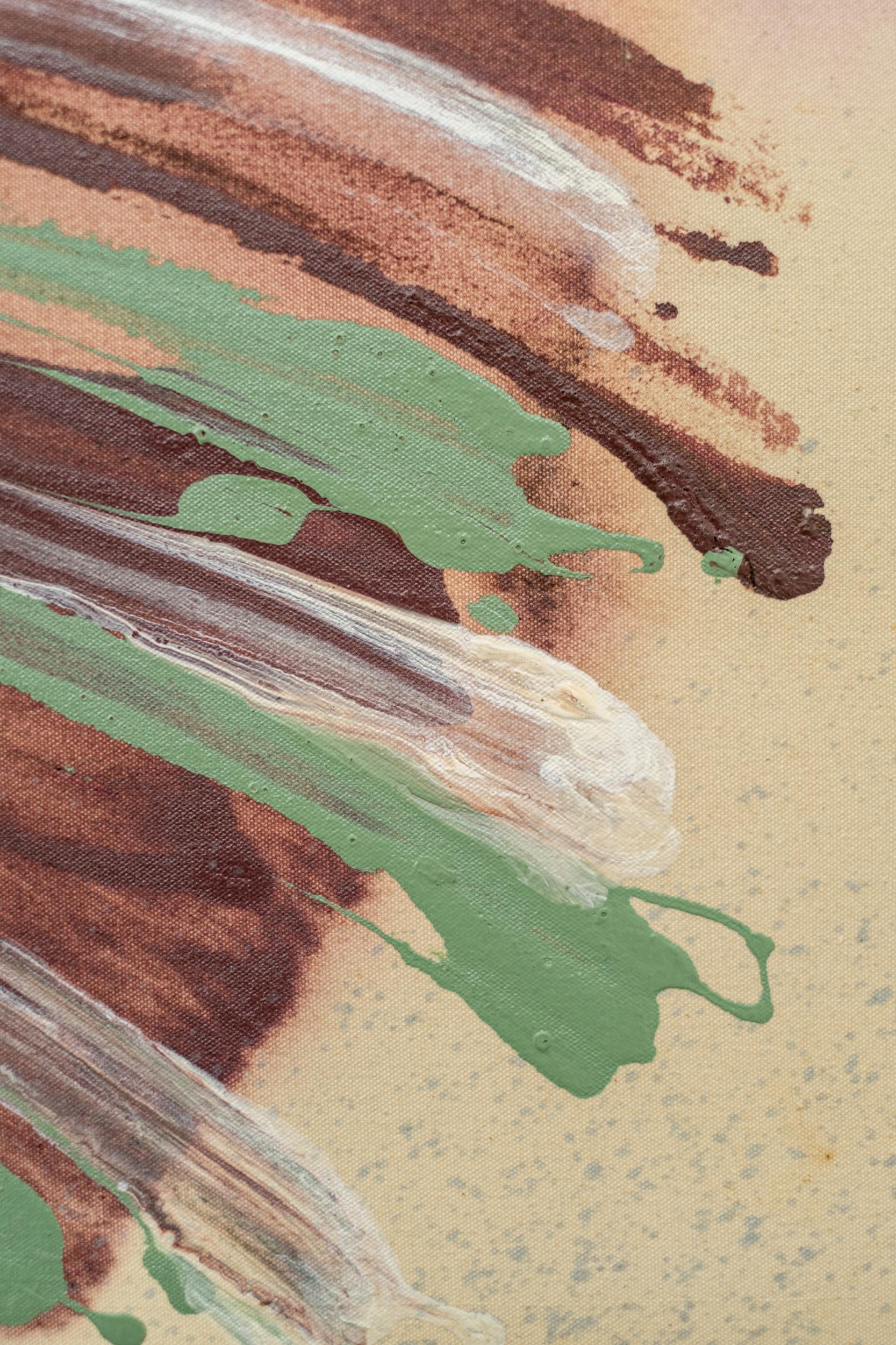 Peppermint - contemporary, gestural, abstract, acrylic on canvas For Sale 6