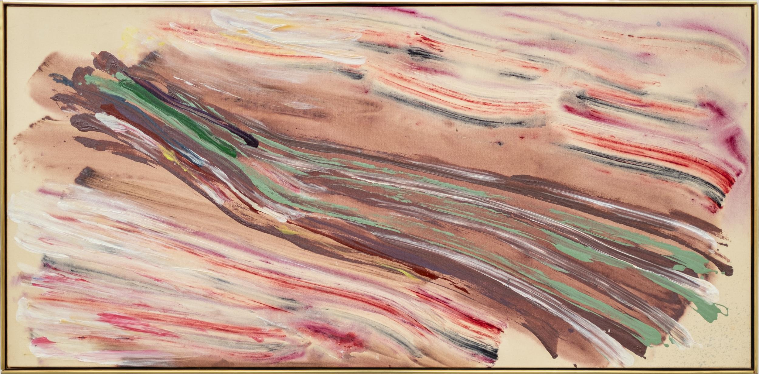Peppermint - contemporary, gestural, abstract, acrylic on canvas - Painting by Carol Sutton
