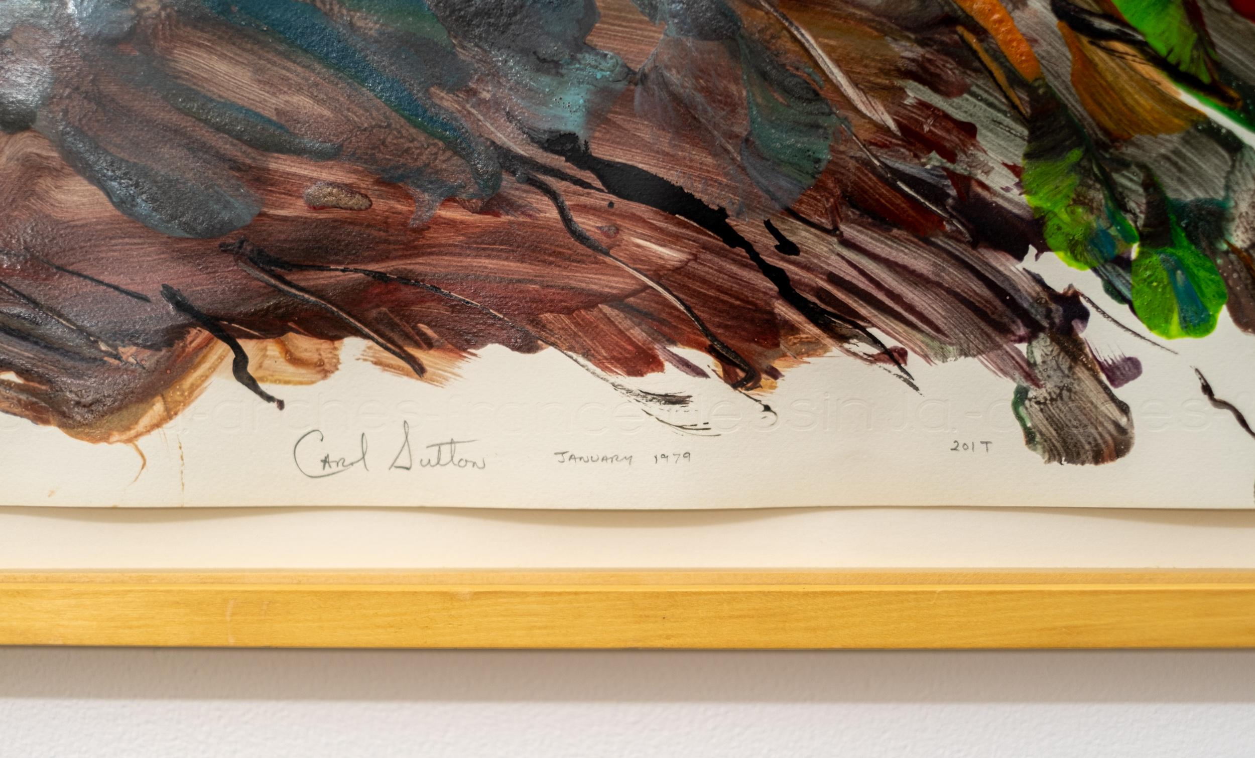Untitled, 1979 - contemporary, gestural, abstract, acrylic on paper im Angebot 2