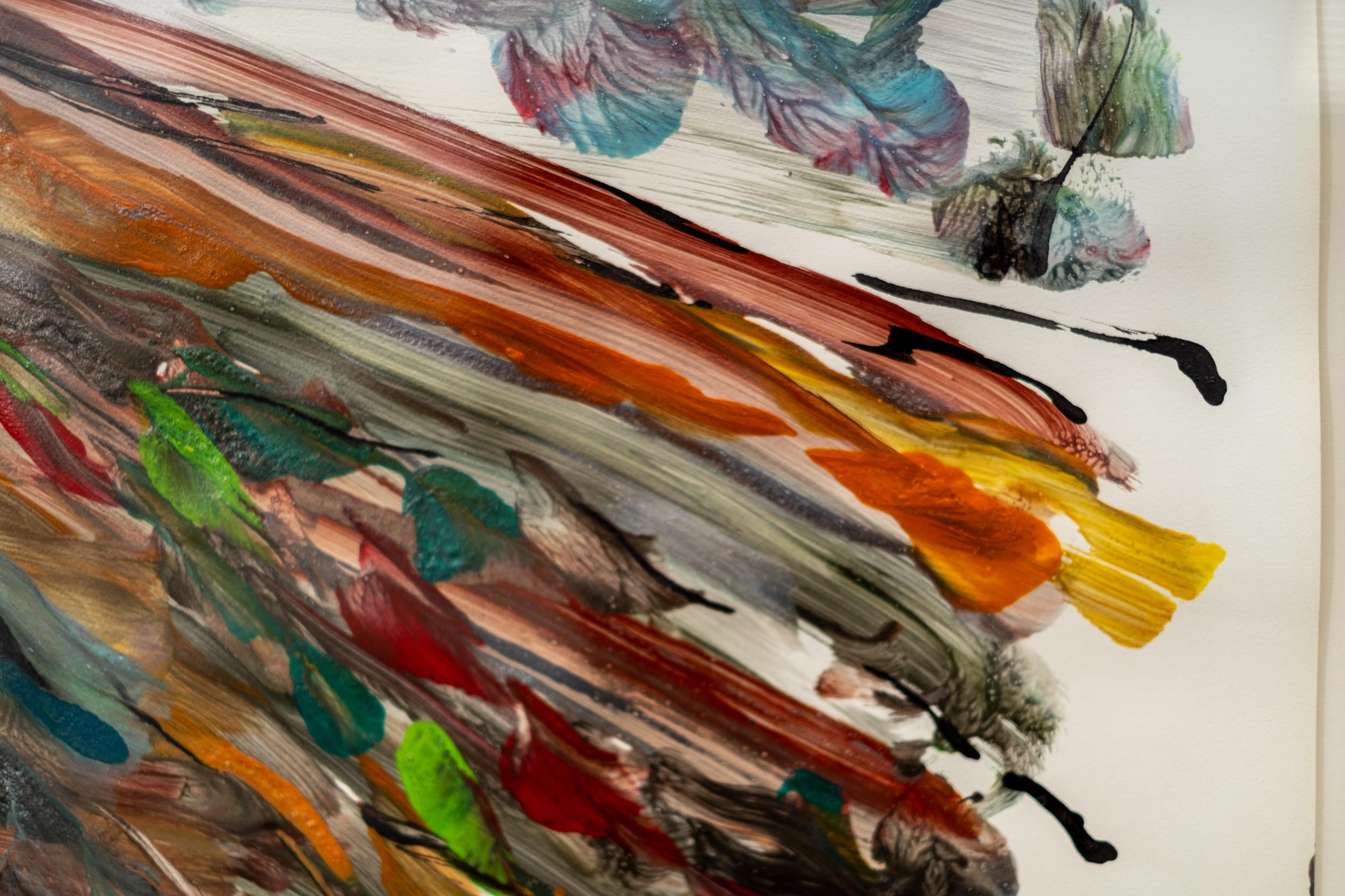 Untitled, 1979 - contemporary, gestural, abstract, acrylic on paper im Angebot 3