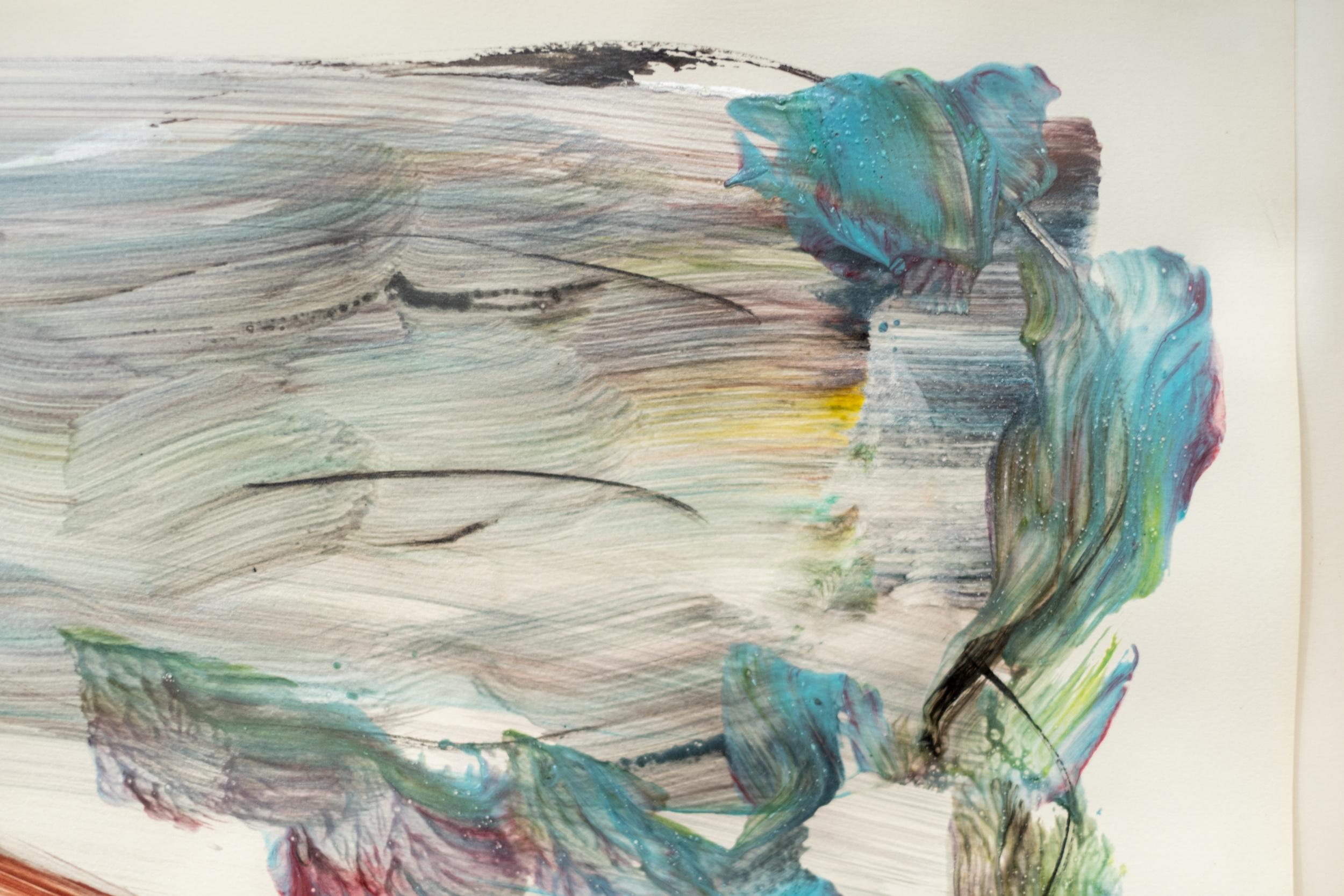 Untitled, 1979 - contemporary, gestural, abstract, acrylic on paper im Angebot 5