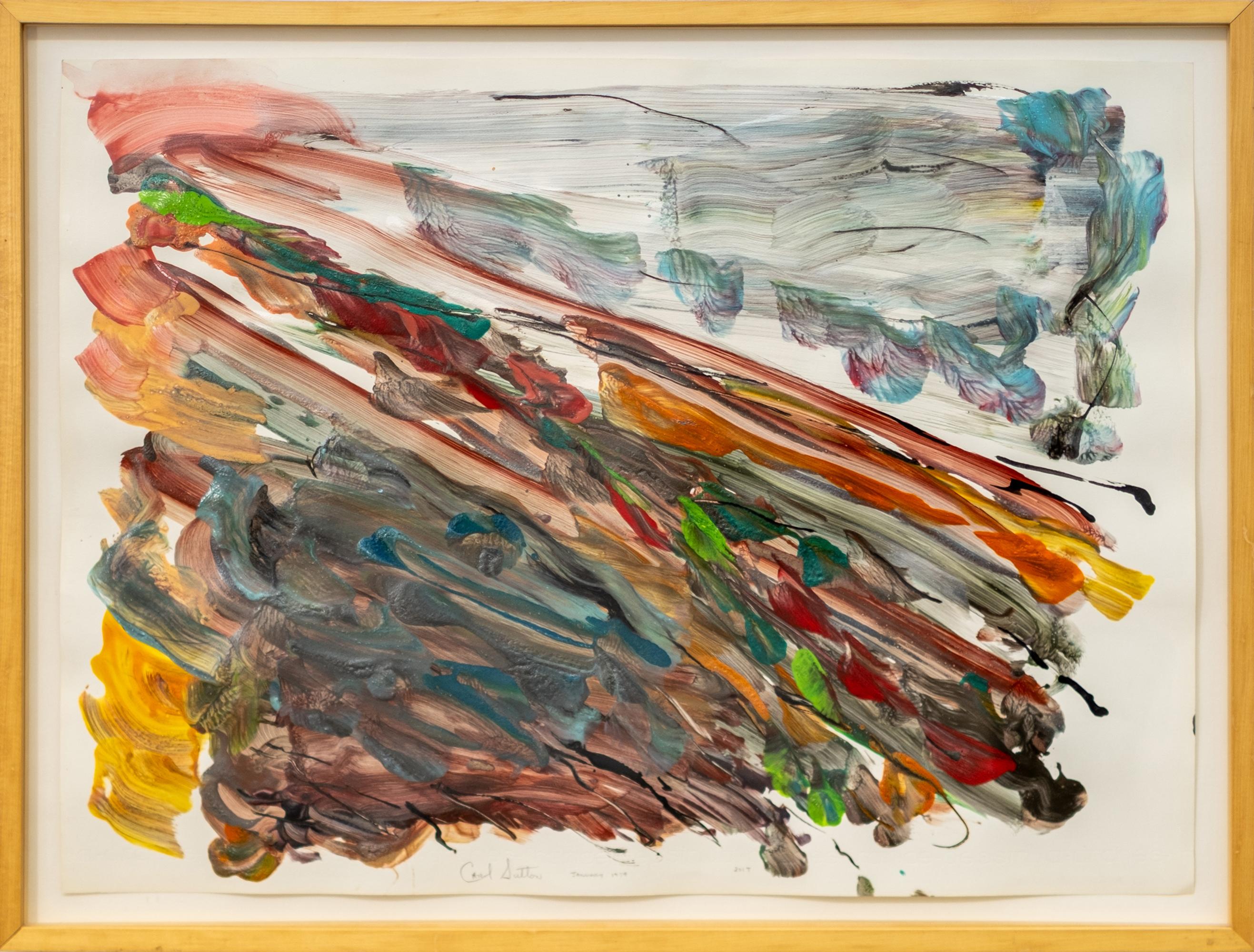 Untitled, 1979 - contemporary, gestural, abstract, acrylic on paper