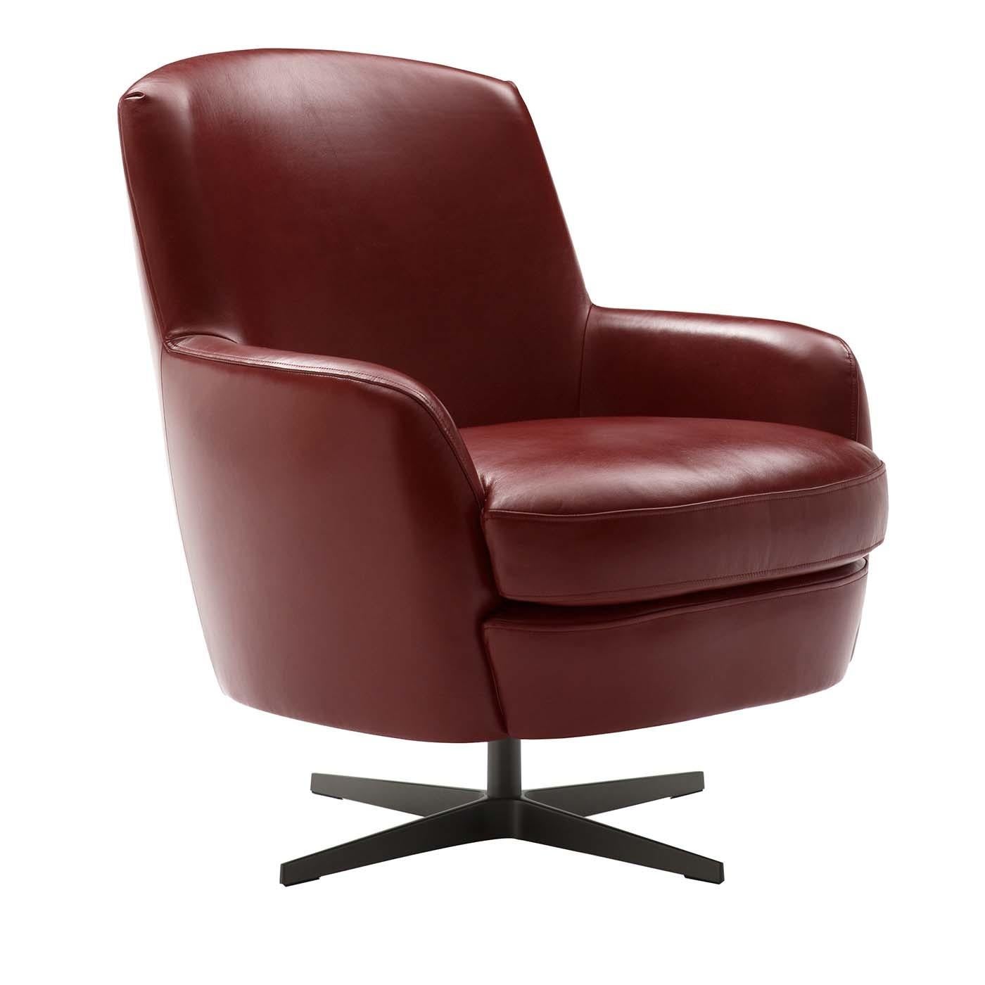 This stunning swivel armchair will be eye-catching in any modern home, where it can add extra seating in a living room, or be positioned by a desk in the study or in a corner of the bedroom. Equally stunning as an office chair, this piece combines