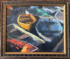 Dinghies Two - Impressionst Oil Painting, 2014