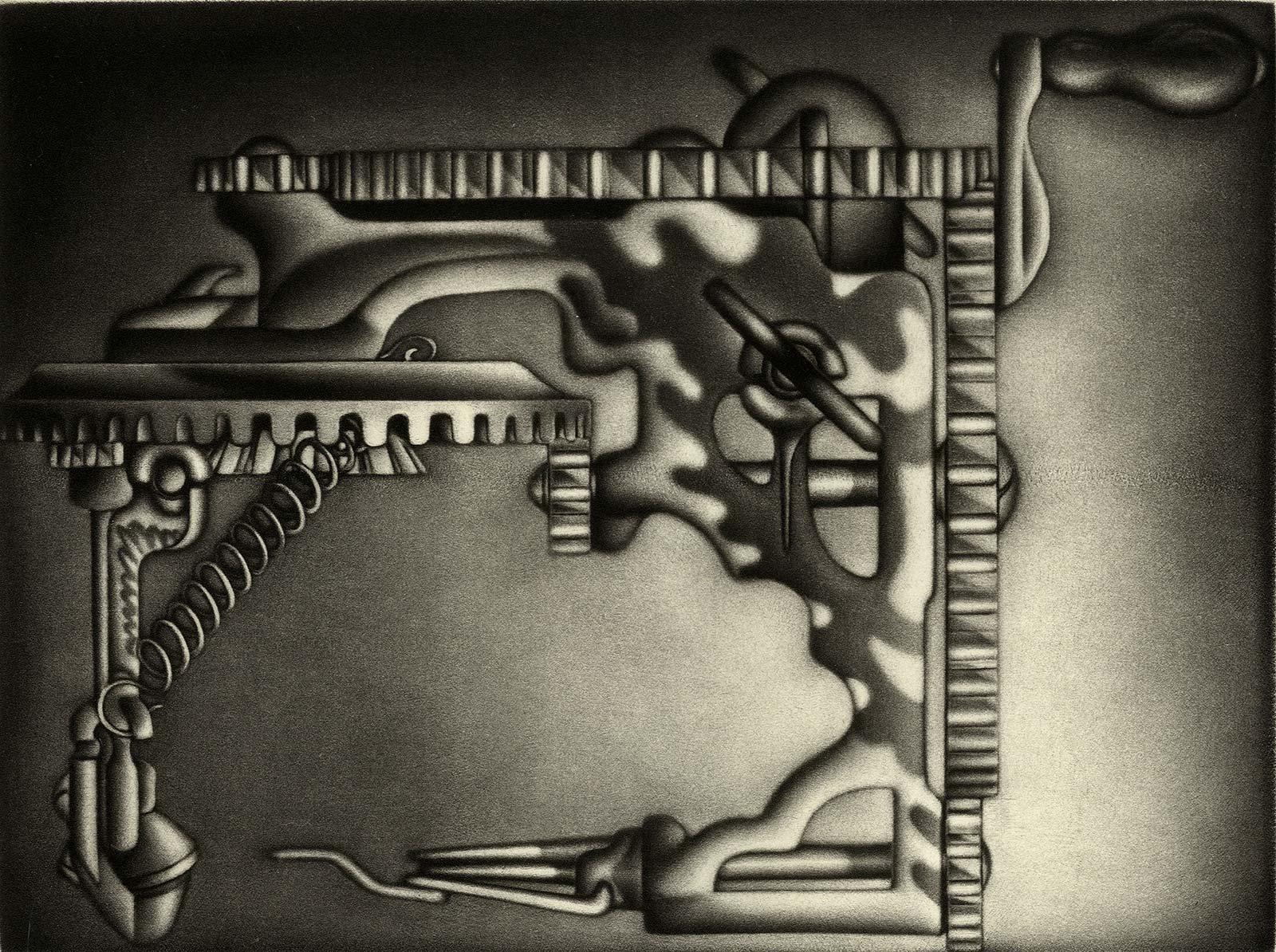 Sbucciatore di mele II (uno strumento da cucina interpretato dai dipinti di Yves Tanguy)