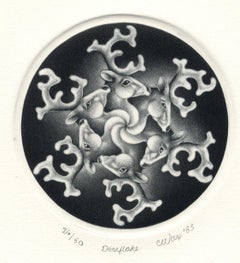 Deerflake (The artist's first work celebrating the Solstice / deer as snowflake)