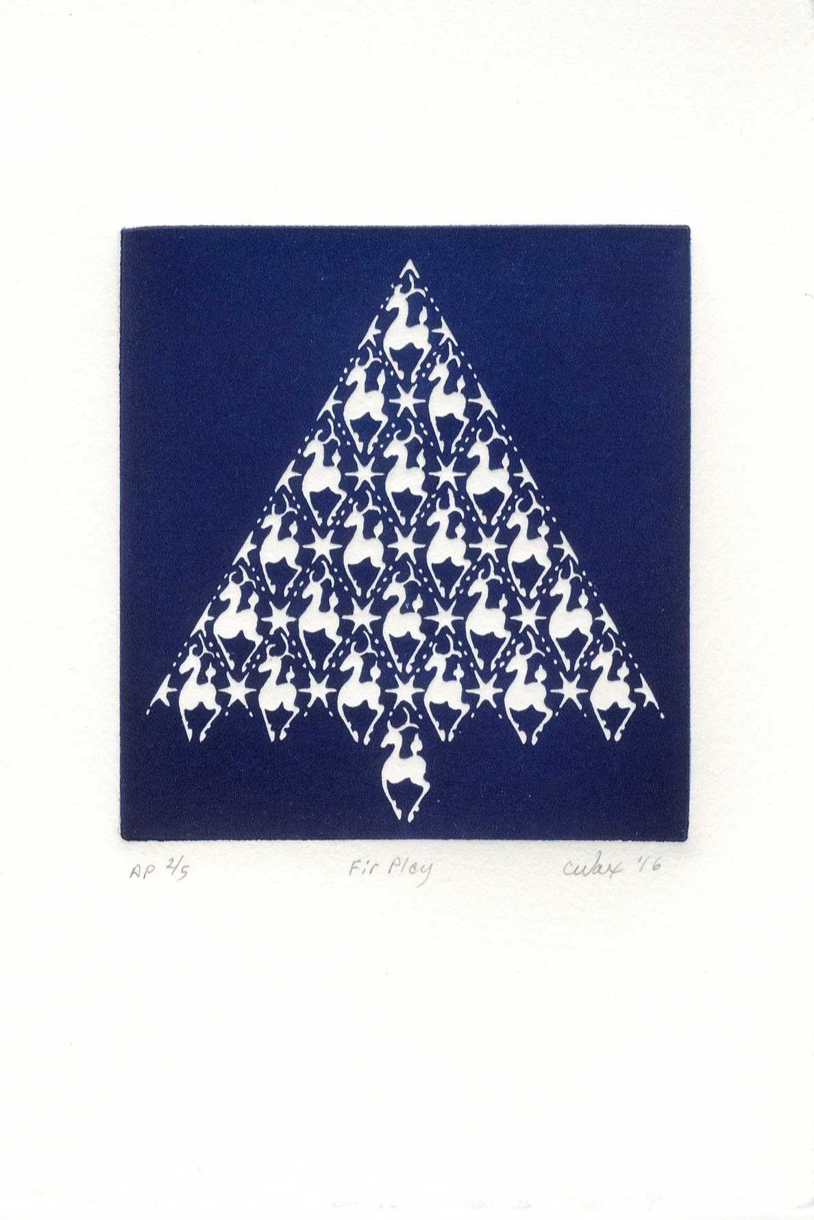 Firnspiel (Violett), Animal Print, von Carol Wax