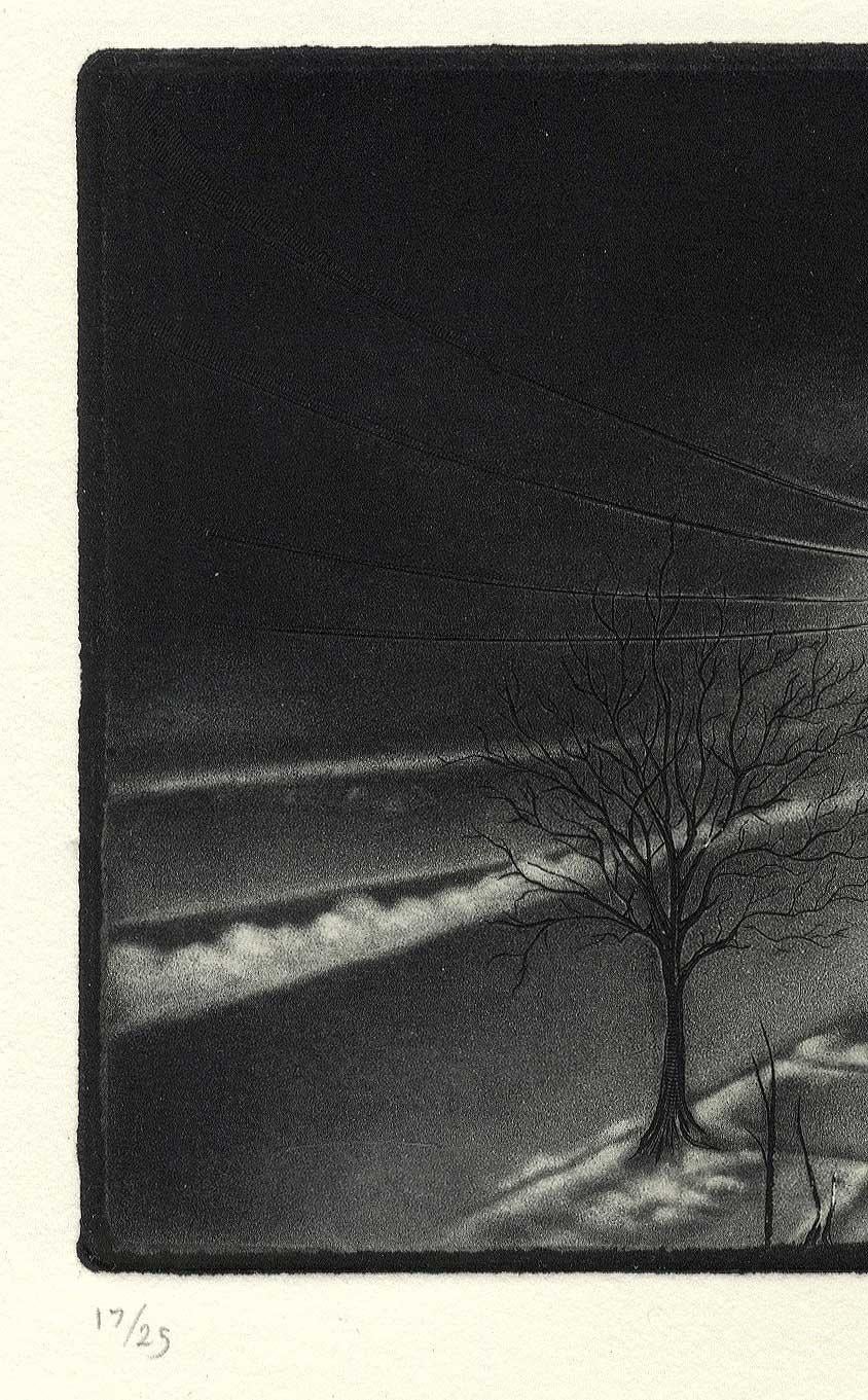 Foggy Night (the way home or a Stephen King setting) - Print by Carol Wax
