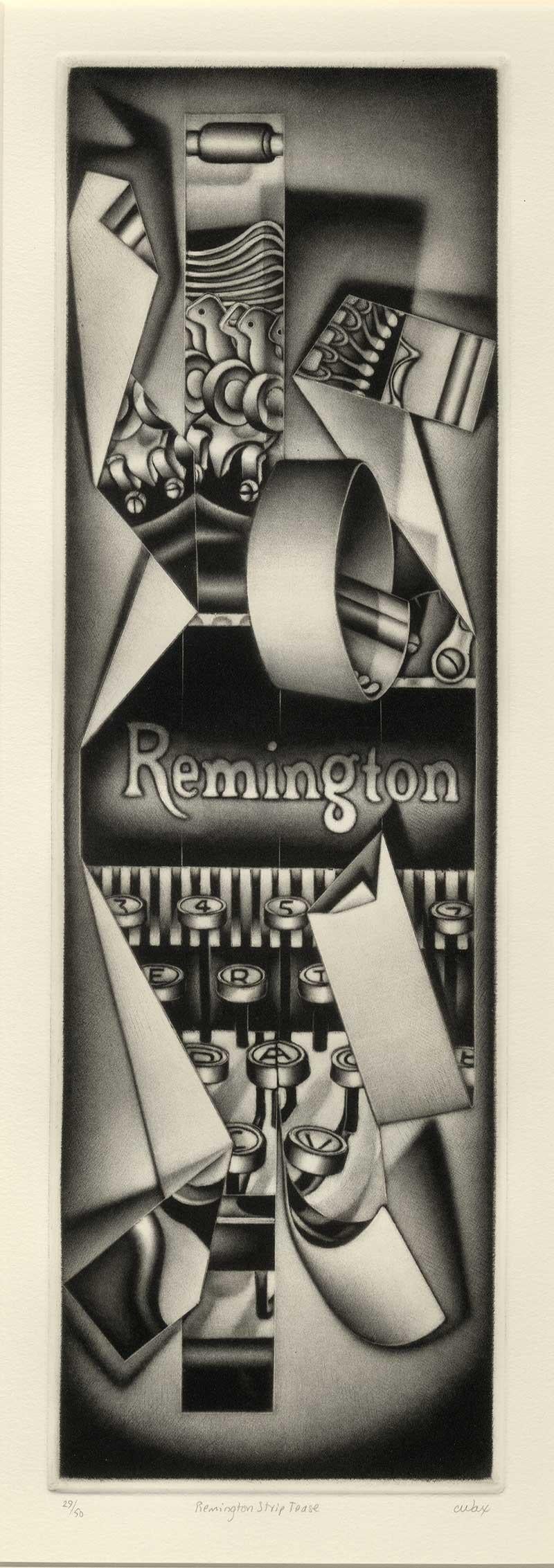 Strip Tease di Remington - Abstract Print Beige di Carol Wax