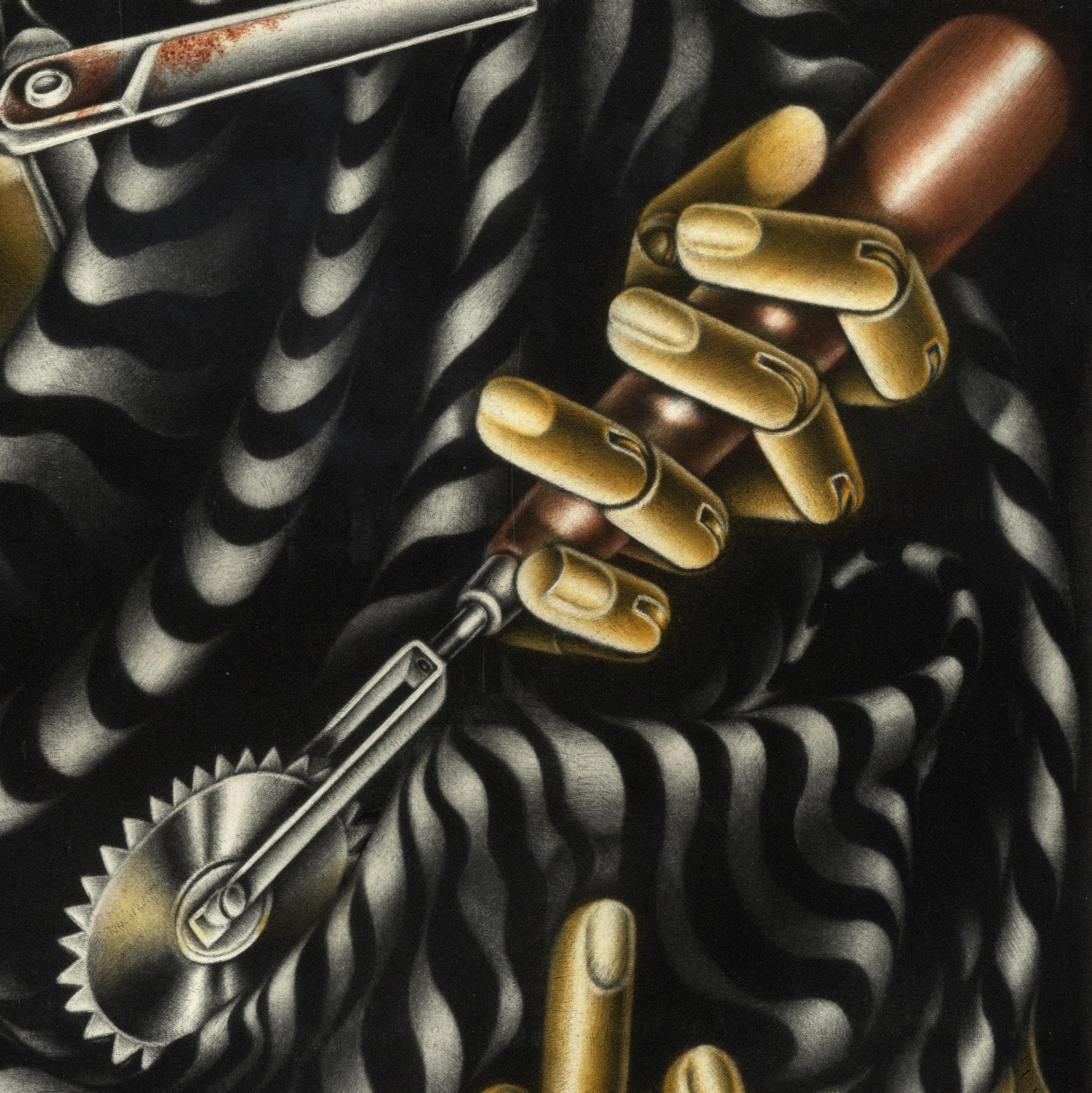 Cuci Cosa (le strisce e le righe sono ora nelle mani di altri) - Print Contemporaneo di Carol Wax