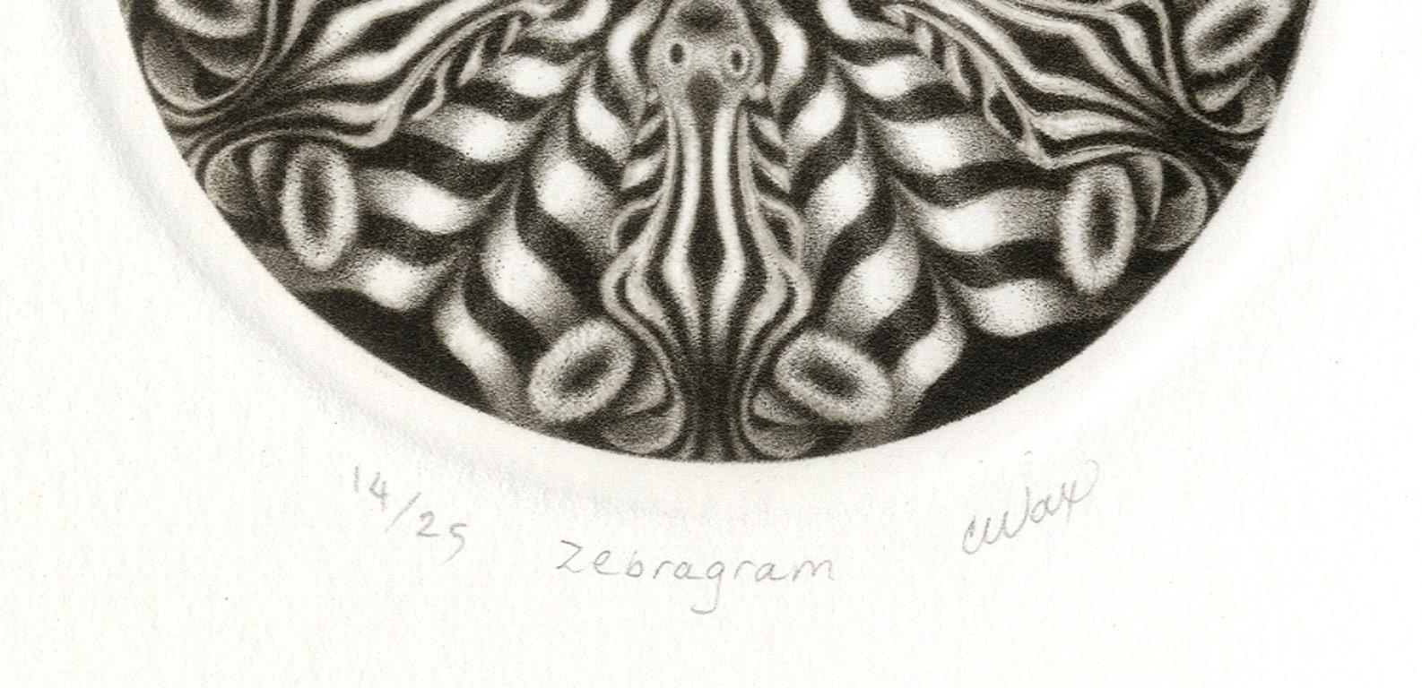 Zebragram - Gray Animal Print by Carol Wax