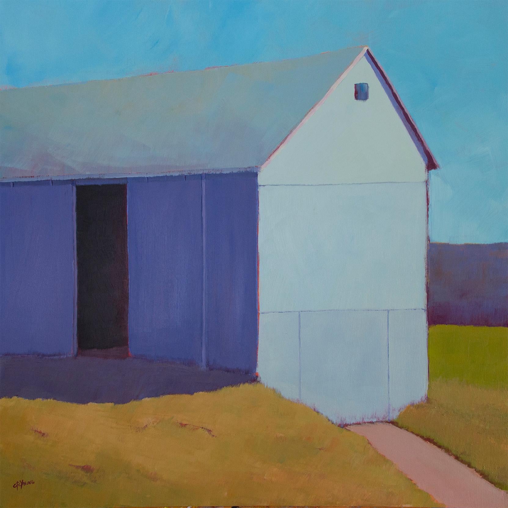 Carol Young Landscape Painting - Barn Hill