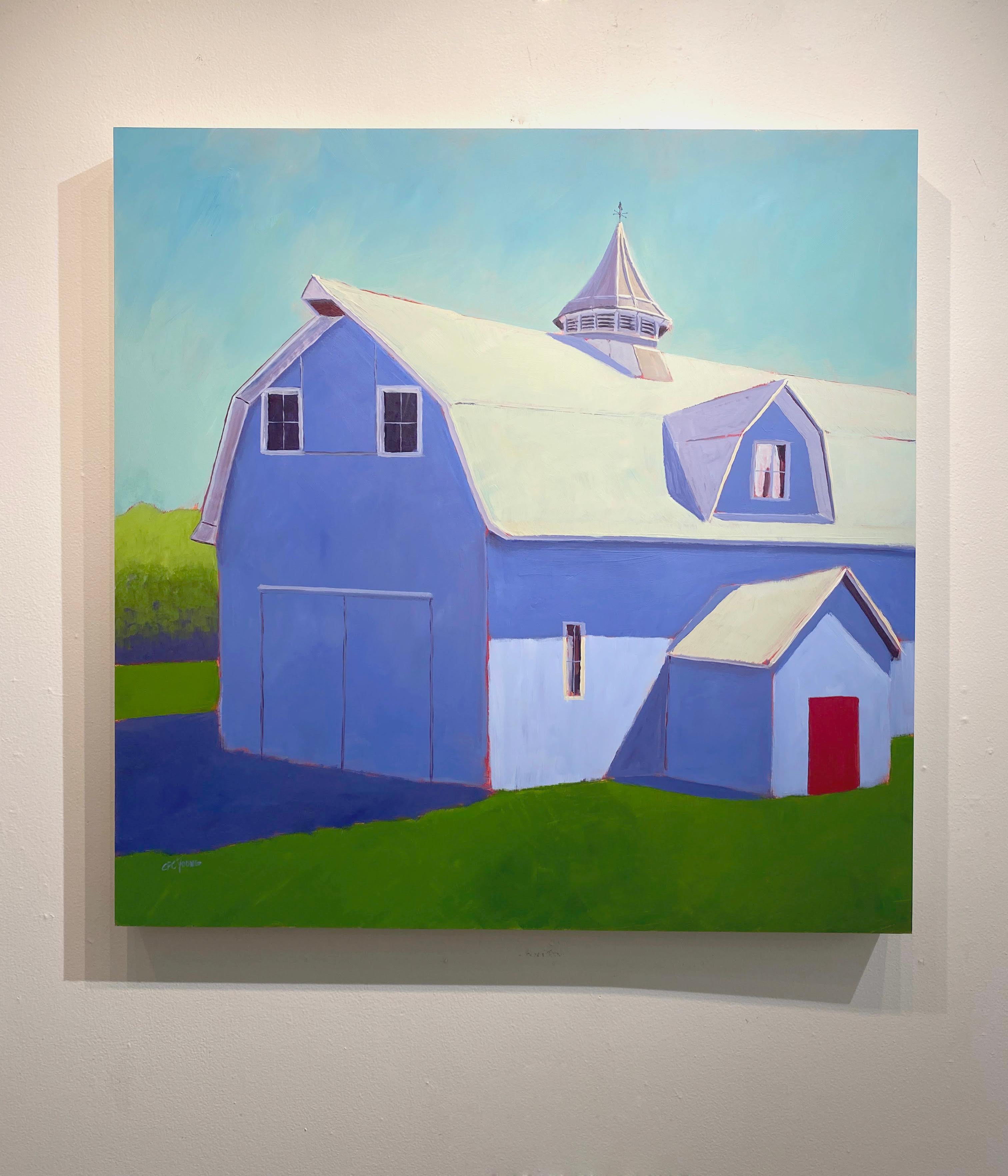 acrylic painting barn
