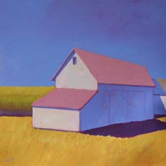 "Corn Rose, " Contemporary Barn Painting