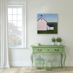 "Emerald Hedge, " Contemporary Barn Painting
