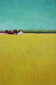 "Green Harvest" Landscape Painting
