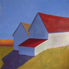 "Hillside Pasture, " Contemporary Barn Painting