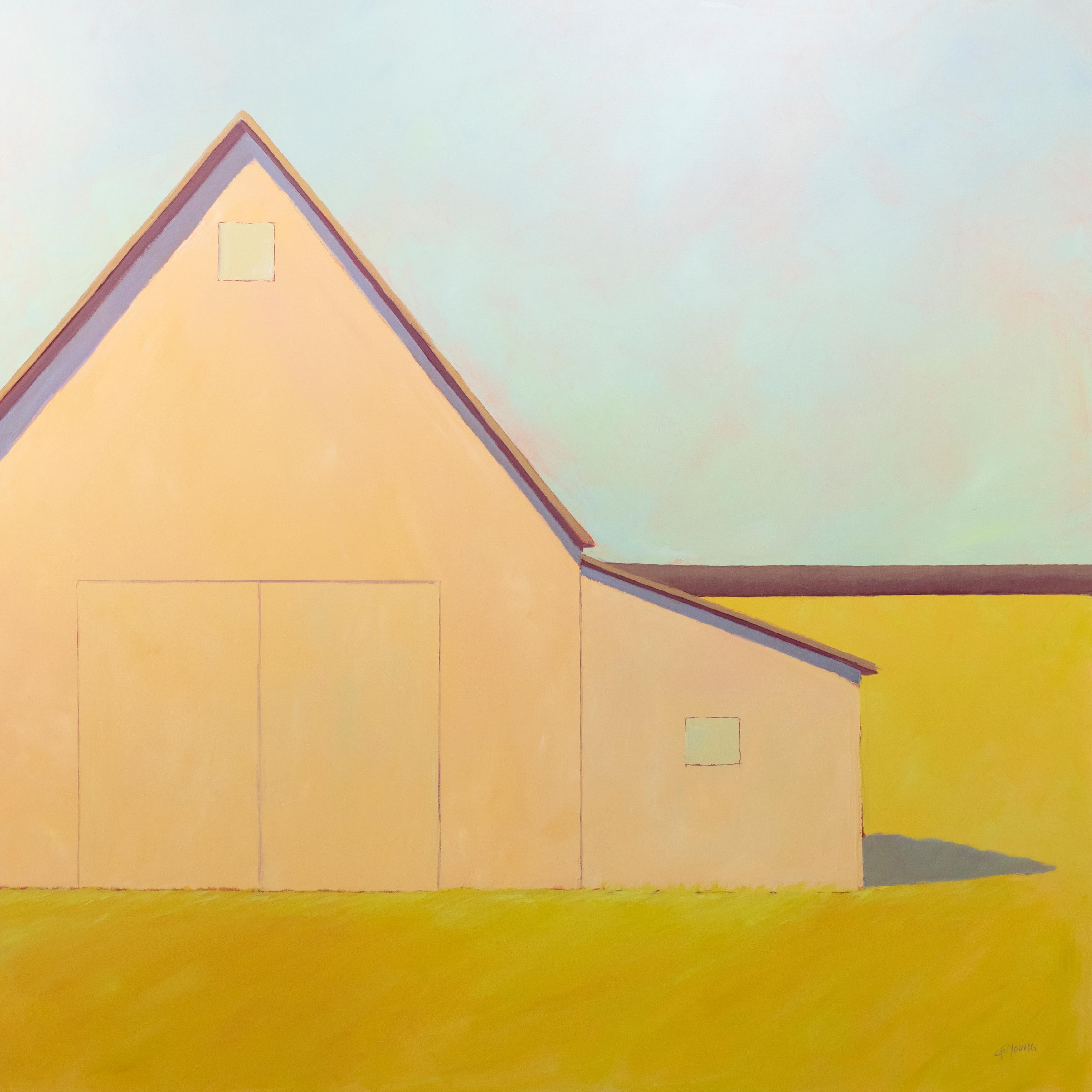 Carol Young Landscape Painting - "Mint Julep" Contemporary Barn Painting